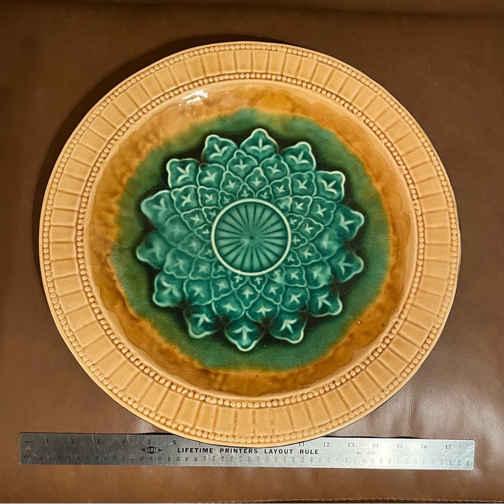 19th Century French Majolica Oyster Plate